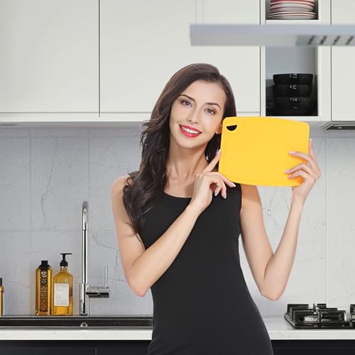 Thick Silicone Cutting Boards for Kitchen Silicone Chopping Boards (S+L / Red)