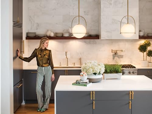 Somerset Small Adjustable Pendant Light (Heritage Brass / Medium)