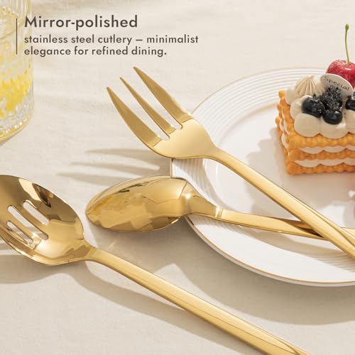 18 10 Large Hostess Gold Serving Utensils (10 / Gold)
