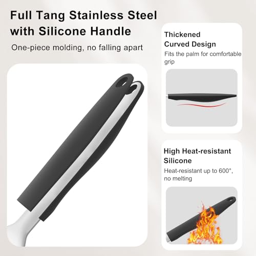 2 Pack Stainless Steel Fish Spatula (Large - 13.5" + Small - 11.7")