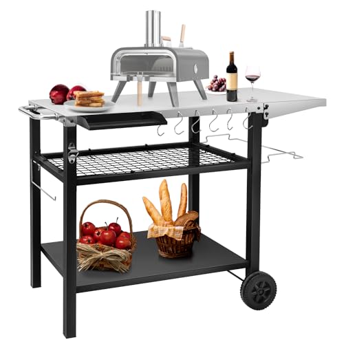 Outdoor Grill Cart Pizza Oven Stand