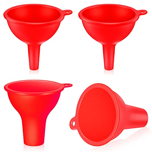Silicone Funnels 4 Pieces Wide Mouth Funnel Small and Large