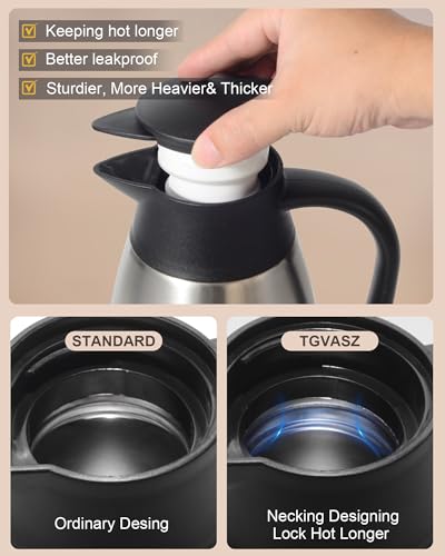 70 OZ Thermal Coffee Carafe (Silver / 71 Ounces)