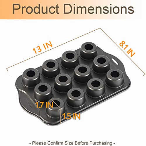 2 Pack Mini Muffin Pan with Removable Bottom (Grey-2 Pack mini cheesecake pan)