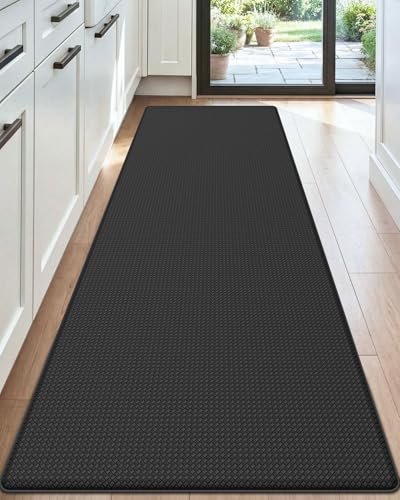 Kitchen Floor Mats Cushioned Anti Fatigue (Black / 59"l X 23"w X 0.4"th)