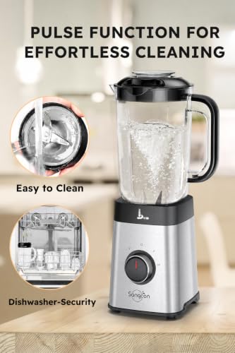 Blenders for Kitchen (1 Large Cup & 2 Cups & 2 Blades)