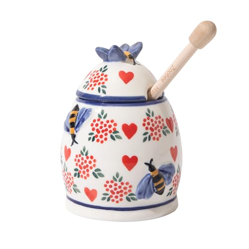 10oz Crazy Love Handmade Ceramic Honey Pot (Crazy Love)