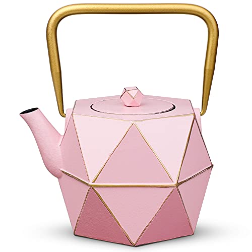 Cast Iron Teapot (30 oz / Pink Diamond)