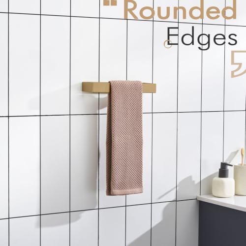 Towel Ring for Bathroom Hand Towel Holder 9 Inch Towel Hanger Rack Champagne Bronze Stainless Steel Wall Mount (Champagne Bronze / 1 Pack)