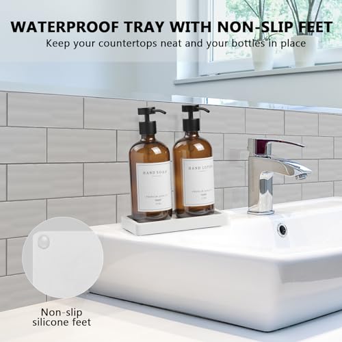 Amber Glass Soap Dispenser (2 Count)