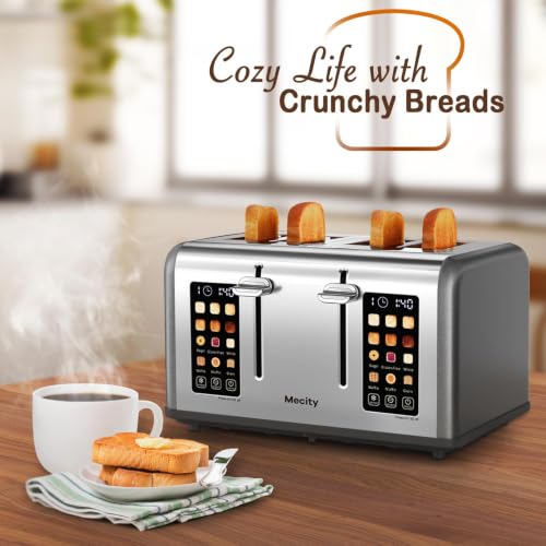 4 Slice Toaster with Touch Screen Control (Pearl Grey / 4 Slice)
