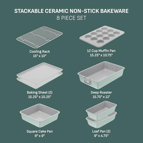 Refresh Ceramic Nonstick Baking Pans Set (8-Piece)