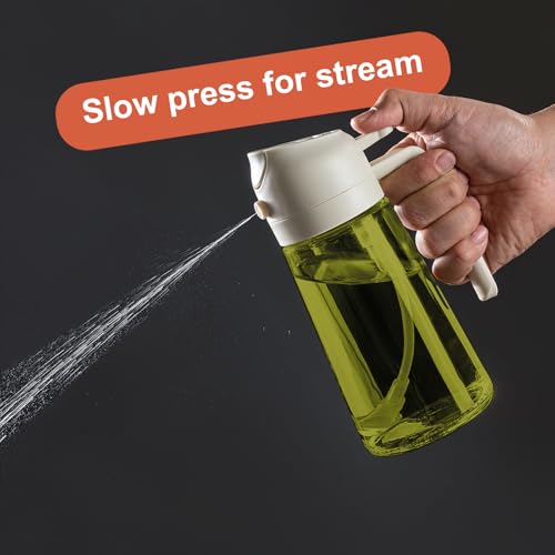 16oz 470ml Olive Oil Dispenser for Kitchen with Stickers (Light-Proof /w Stickers / White-02)
