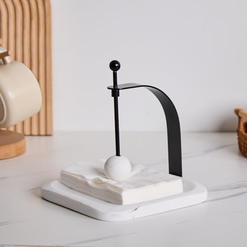 White Marble Napkin Holder