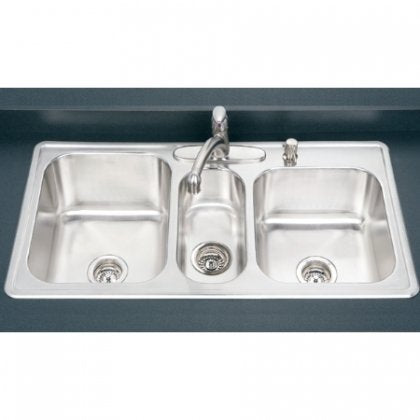 41" Stainless Steel Topmount Triple Bowl Kitchen Sink (Sink Only / Pack of 20)