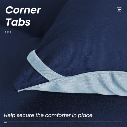 All Season Twin Size Bed Comforter (Navy/Light Blue / Twin（64*88）)