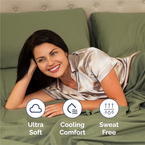 King Size 4 Piece Sheet Set (15 - Sage Green / King)