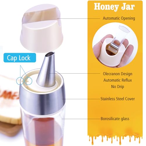 Honey Dispenser No Drip with Scale (honey-1pack)