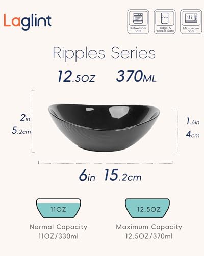 12 OZ Ice Cream Bowl Set of 6 (Black / 12 OZ - Ice Cream Bowls)