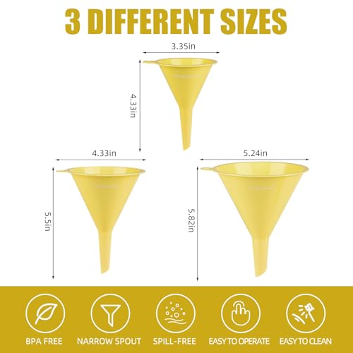 Plastic Kitchen Funnel Set of 3 (3 Count)