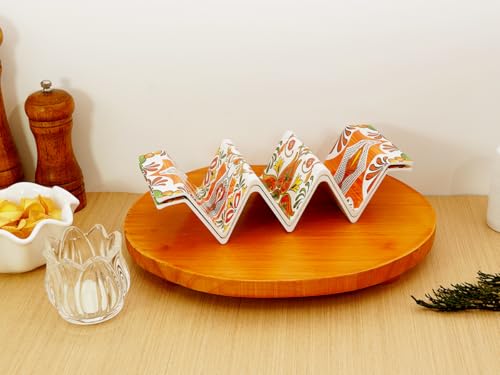 Melamine Taco Holder Stands (Set of 4 / Fuego Orange)