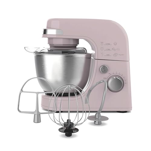4 Quart Electric Stand Mixer With 7 Speeds (Rose / 7 Speeds with Whisk & Splash Guard)