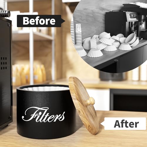 Wood Coffee Filter Holder with Lid