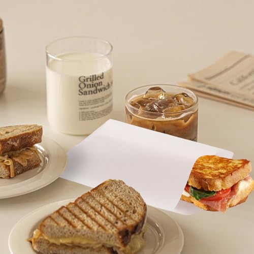 800 Pack Paper Sandwich Bags 8x6 inch Wax Paper Bags (White-800PCS / 8x6 inch)