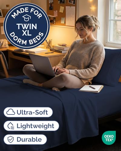 Twin XL 3 Piece Sheet Set (18 - Navy Blue / Twin XL)