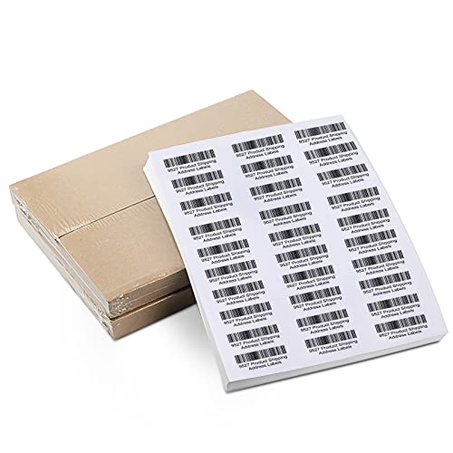 30 up 1 x 2 5 (1" x 2-5/8" | 15000 Labels / 500 Sheets)