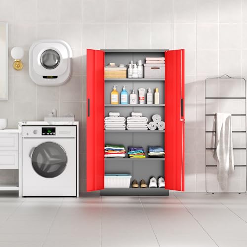 Storage Cabinet (Black Red / 71")