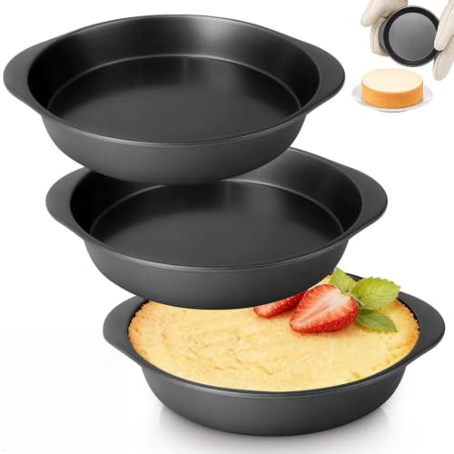 9 Inch Cake Pan Set (3PCS Black 9 inch Cake Pan)