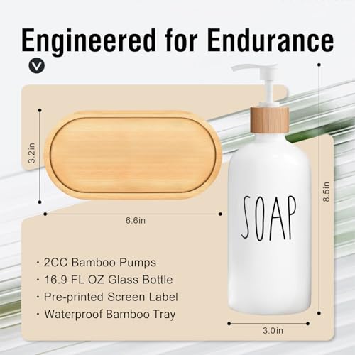 White Soap Dispenser Bathroom Set