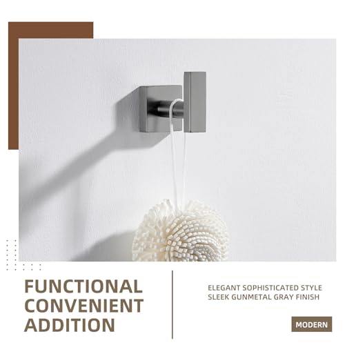 Gunmetal Gray Bathroom Towel Hook (Gunmetal Gray)