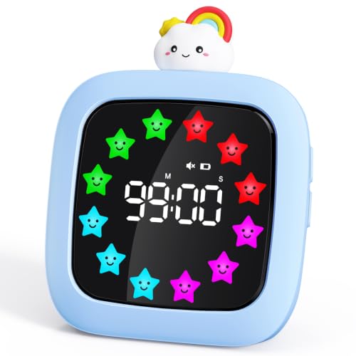 Digital Visual Timer for Kids (Rainbow Doll-blue)