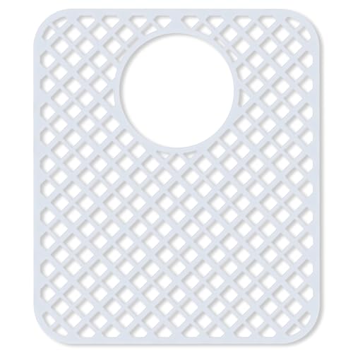 2 Pack Silicone Sink Protectors for Kitchen Sink (White)