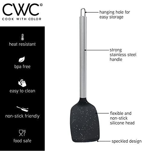 Silicone Cooking Utensils (Speckled Black / 5 Pieces)