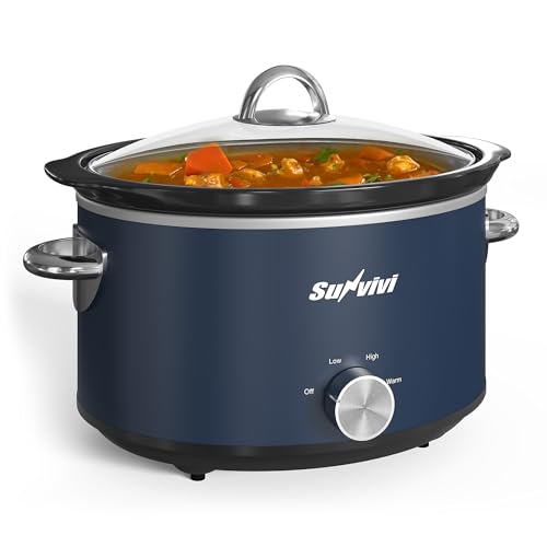 4 Quart Slow Cooker & Mini Food Warmer with 3 Heating Settings