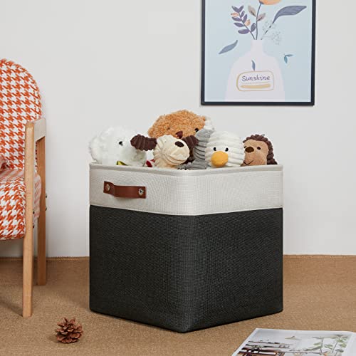 Storage Baskets (White&Black / L-13"x 13"x 13")