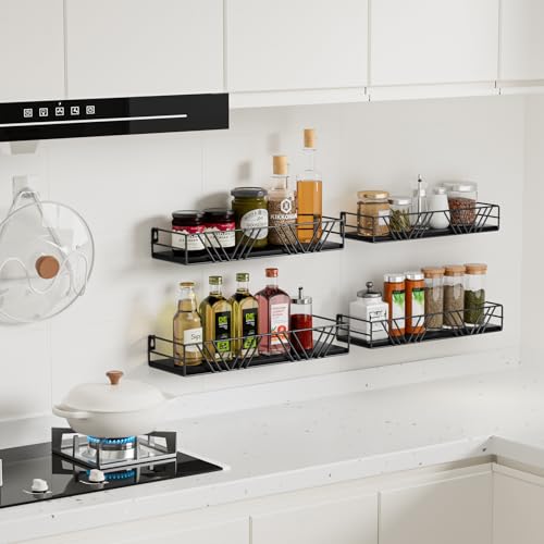 Floating Shelves for Wall Set of 4 (Black)