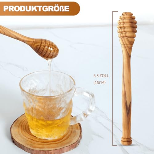 Traditional Olive Honey Dippers