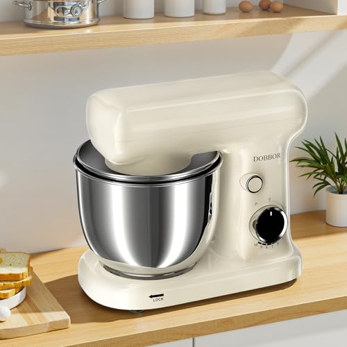 Stand Mixer with 3QT+3.5QT Dual Bowls (White)