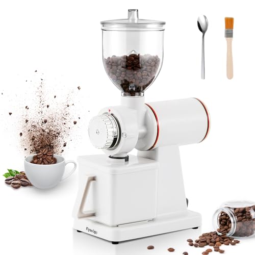 Electric Burr Coffee Grinder (White)