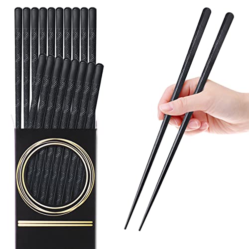 Fiberglass Chopsticks (Black Flower-10 Pairs)
