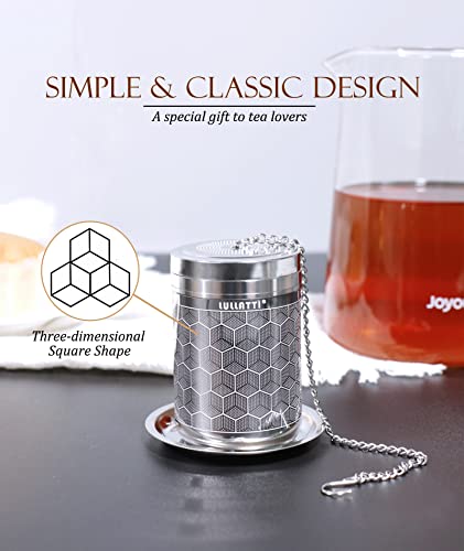 2 Pack Large Tea Infuser 304 Steel Fine Mesh for Teapots & Mugs (Large-Cube / 2 Pack)