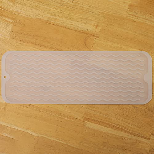 Silicone Dish Drying Mat for Multiple Usage (Translucent / 17"L x 6"W)