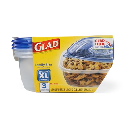 GladWare XL Square Food Storage Containers (Square / 104 oz - 9 Count)