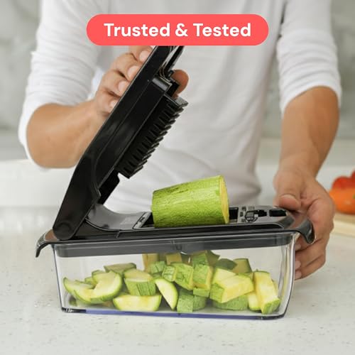 Pro Original Vegetable Chopper & Mandoline Slicer Kitchen Gadget (Black / 6 in 1)