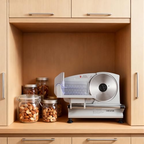 Meat Slicer 6.7" Electric Deli Slicer Machine with 2 SUS420 Blades (6.7 inch / Silver)