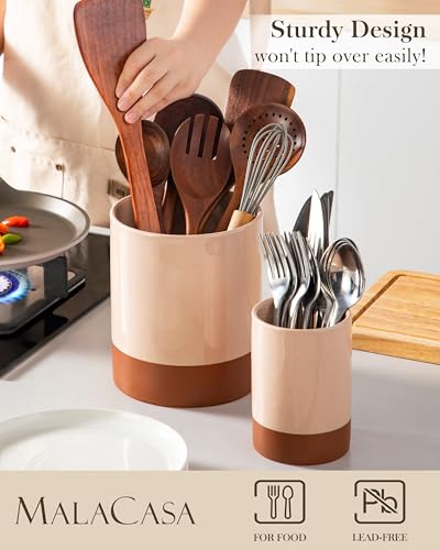 Utensil Holder (Khaki Pink / 7.3"+5.5" (Set of 2))